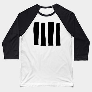 Four Bar Design Baseball T-Shirt